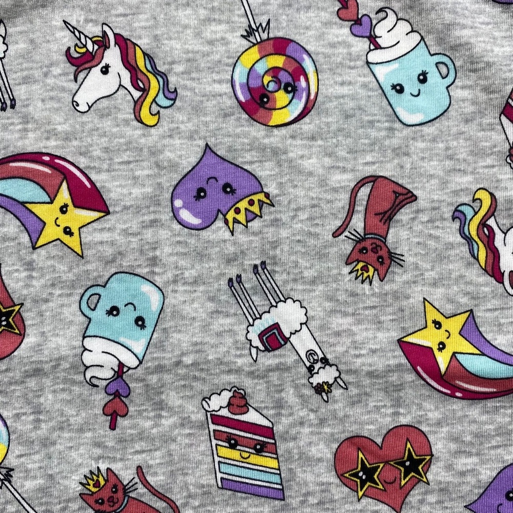 Girl's The Children's Place Long Sleeve Unicorn Skater Everyday Dress Small 5/6 - Picture 5 of 9